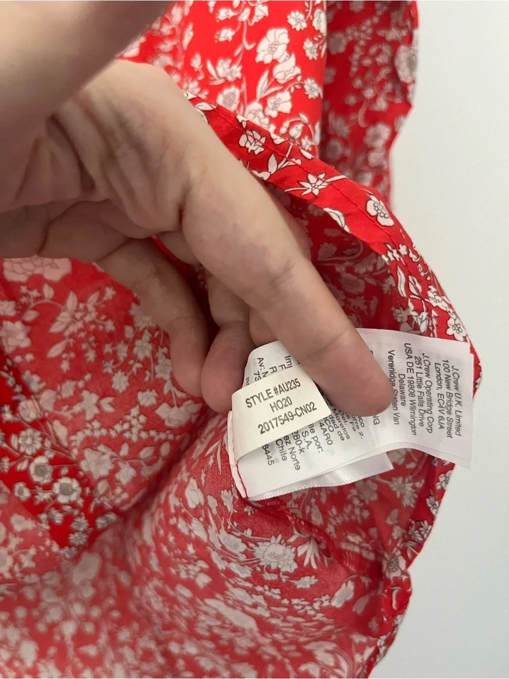 J Crew Liberty Of London Slim Perfect Shirt Summer Blooms Red Floral 6 Cotton
